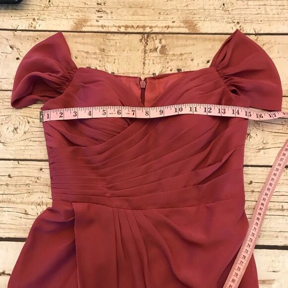 JJ’s House Womens Formal Dress Sweetheart Neckline Cap Sleeve Draped Front Sz S - Picture 9 of 16